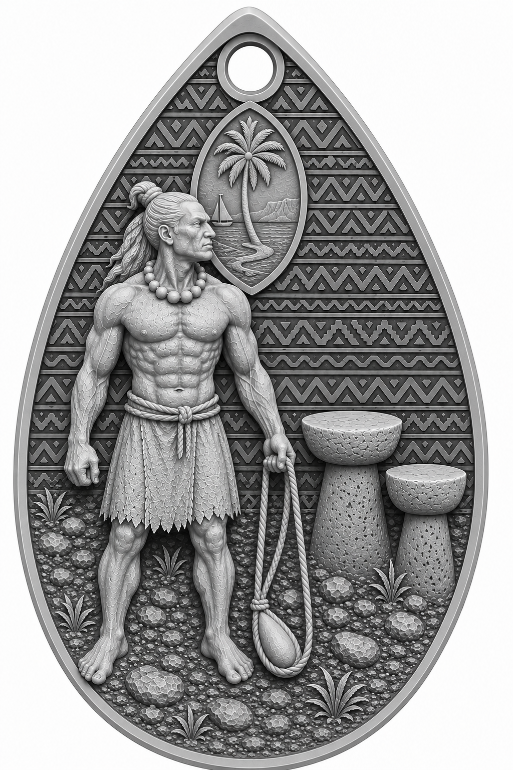 Polynesian Warrior Pendant STL – Free 3D Print Model | Remeshy