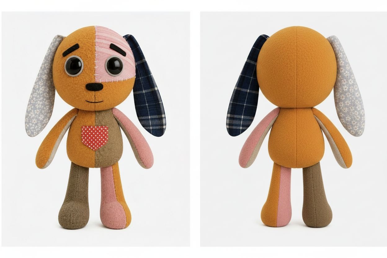 Patchwork Dog Plush Figurine STL – Free 3D Print Model | Remeshy