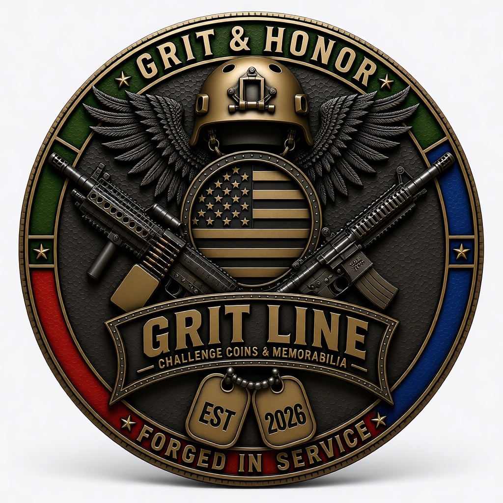 Grit Line Challenge Coin STL – Free 3D Print Model | Remeshy
