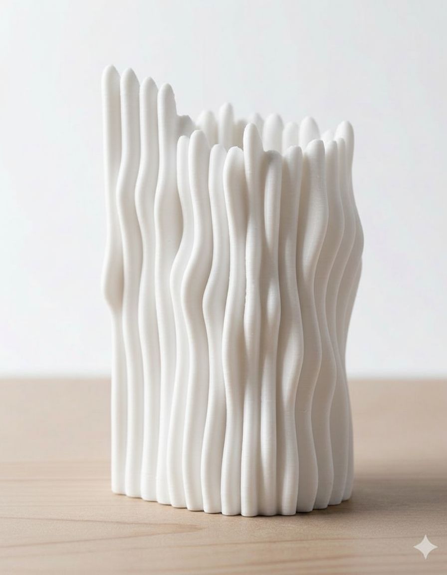Wavy Abstract Vase STL – Free 3D Print Model | Remeshy
