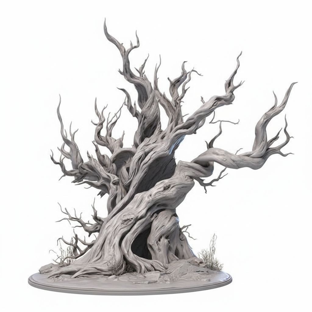Ancient Dead Tree Sculpture STL – Free 3D Print Model | Remeshy