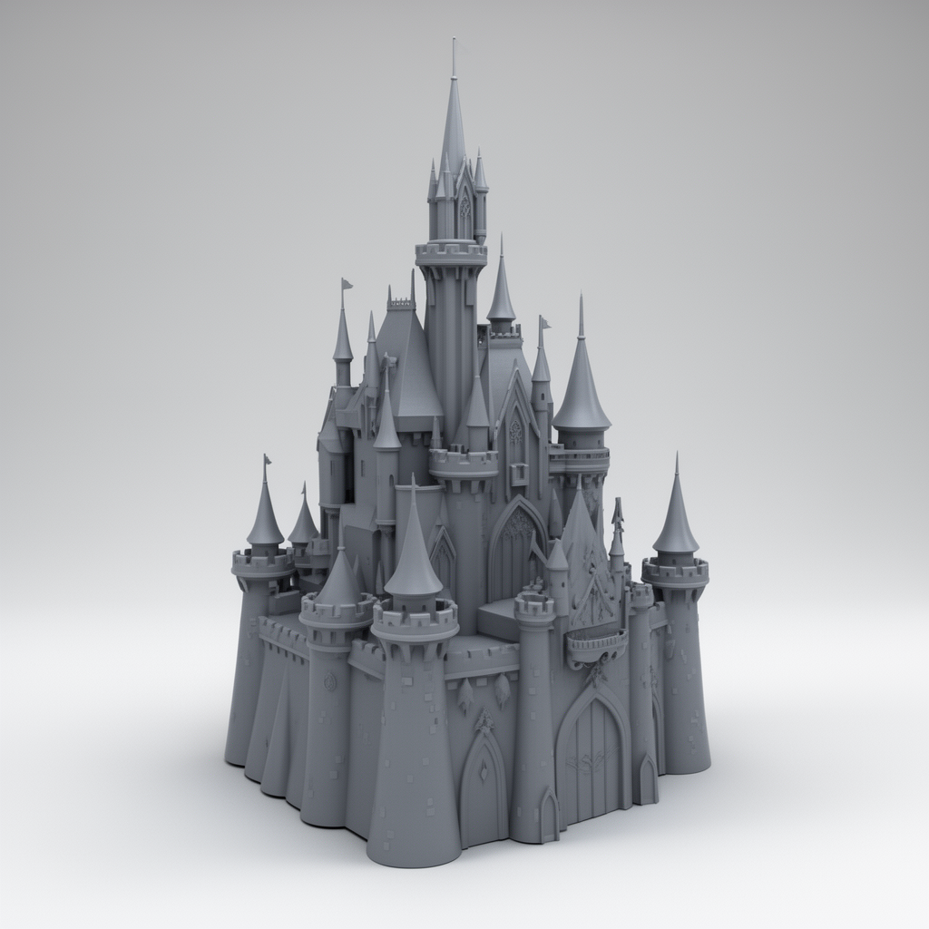 Elsa Castle Model STL – Free 3D Print Model | Remeshy