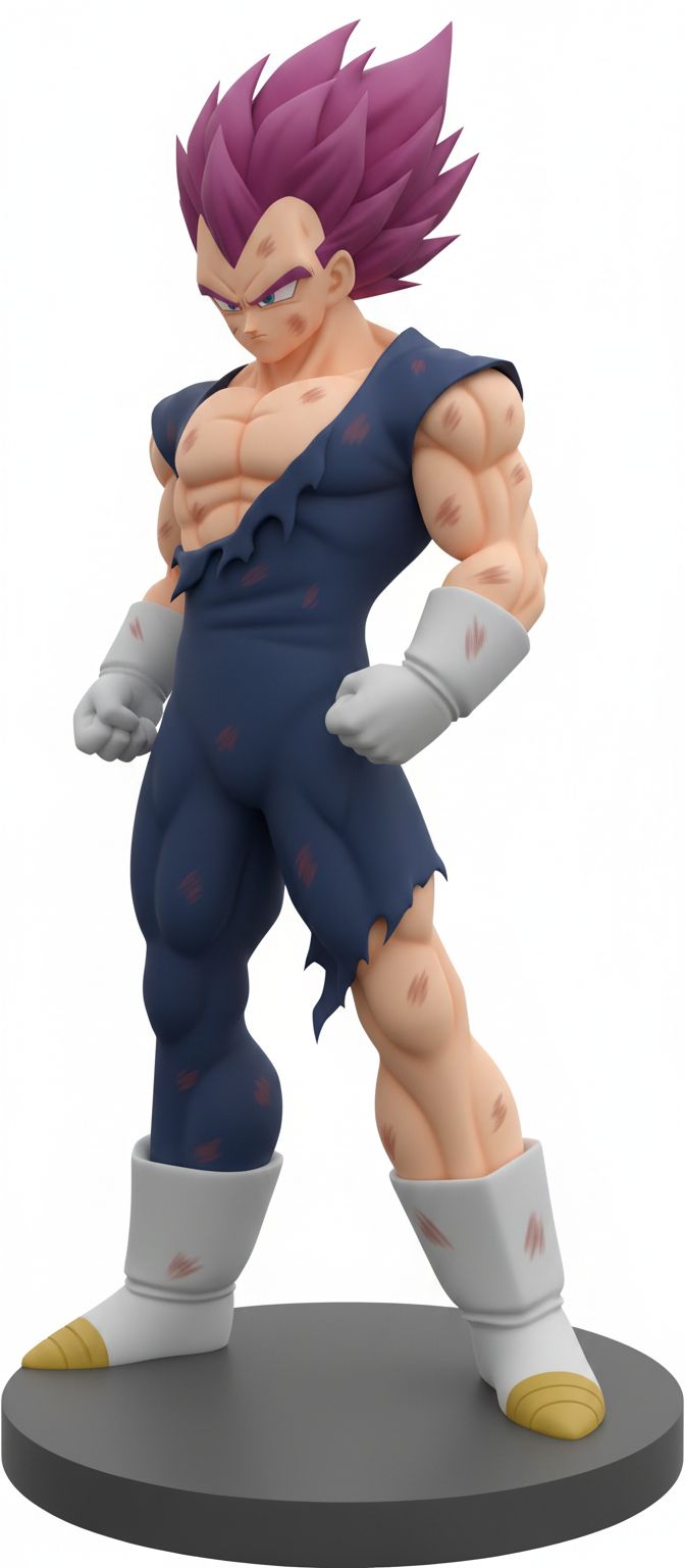 Vegeta Battle Damage Figurine STL – Free 3D Print Model | Remeshy