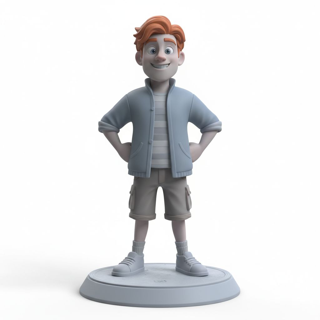 Redhead Boy Figurine STL – Free 3D Print Model | Remeshy