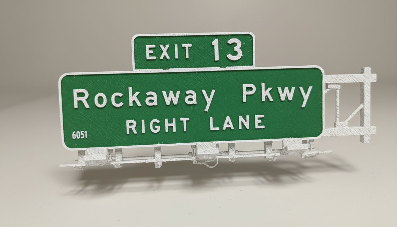 Rockaway Parkway Road Sign STL – Free 3D Print Model | Remeshy