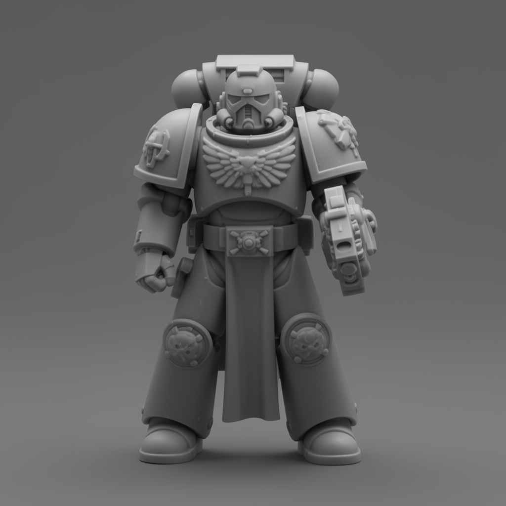 Space Marine Officer Bust STL – Free 3D Print Model | Remeshy