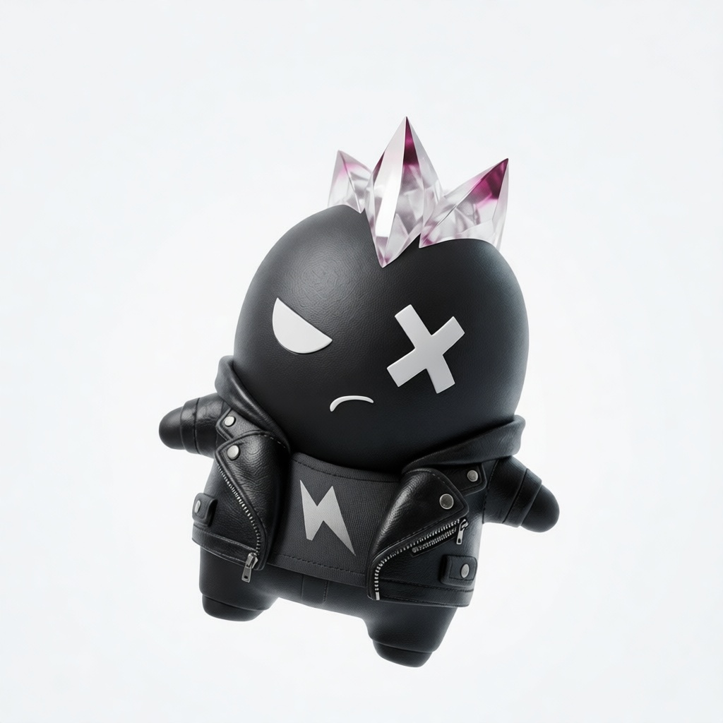 Punk Crystal Crown Figurine STL – Free 3D Print Model | Remeshy