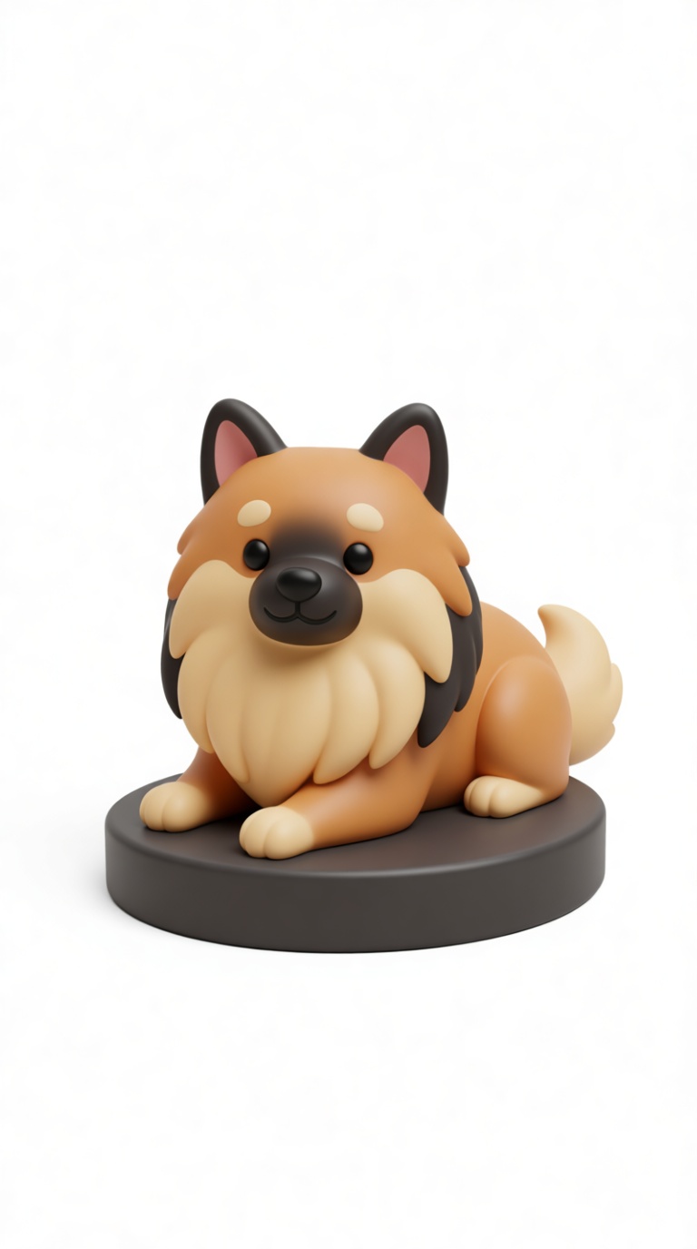 Pomeranian Dog Figurine STL – Free 3D Print Model | Remeshy
