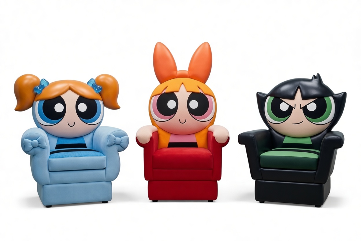 Powerpuff Girls Chairs STL – Free 3D Print Model | Remeshy