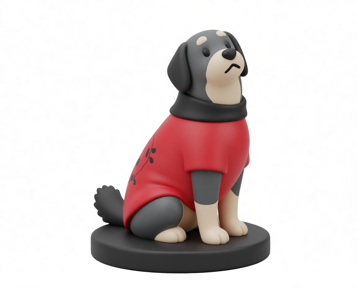 Sitting Dog Figurine STL – Free 3D Print Model | Remeshy