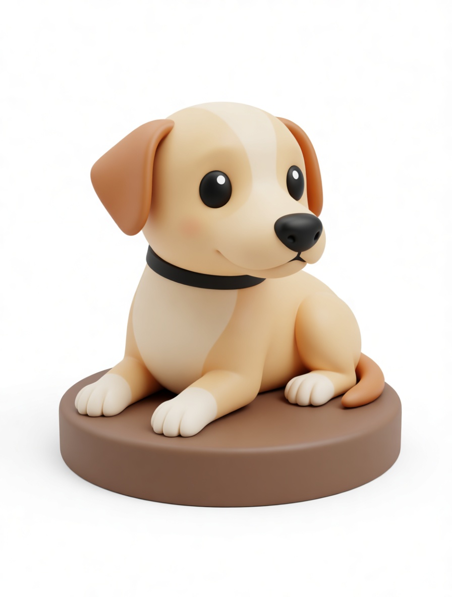 Cartoon Puppy Figurine STL – Free 3D Print Model | Remeshy
