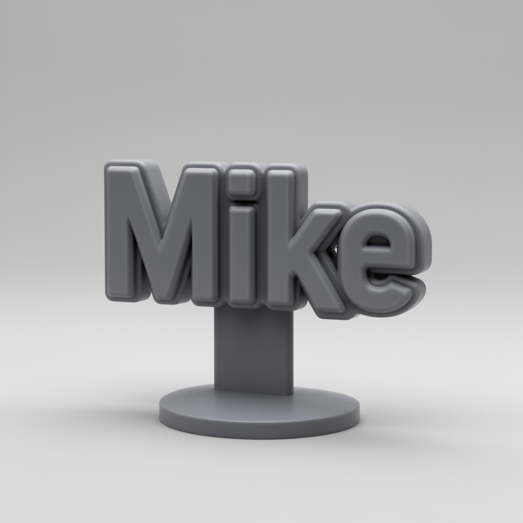 Mike Logo Stand STL – Free 3D Print Model | Remeshy