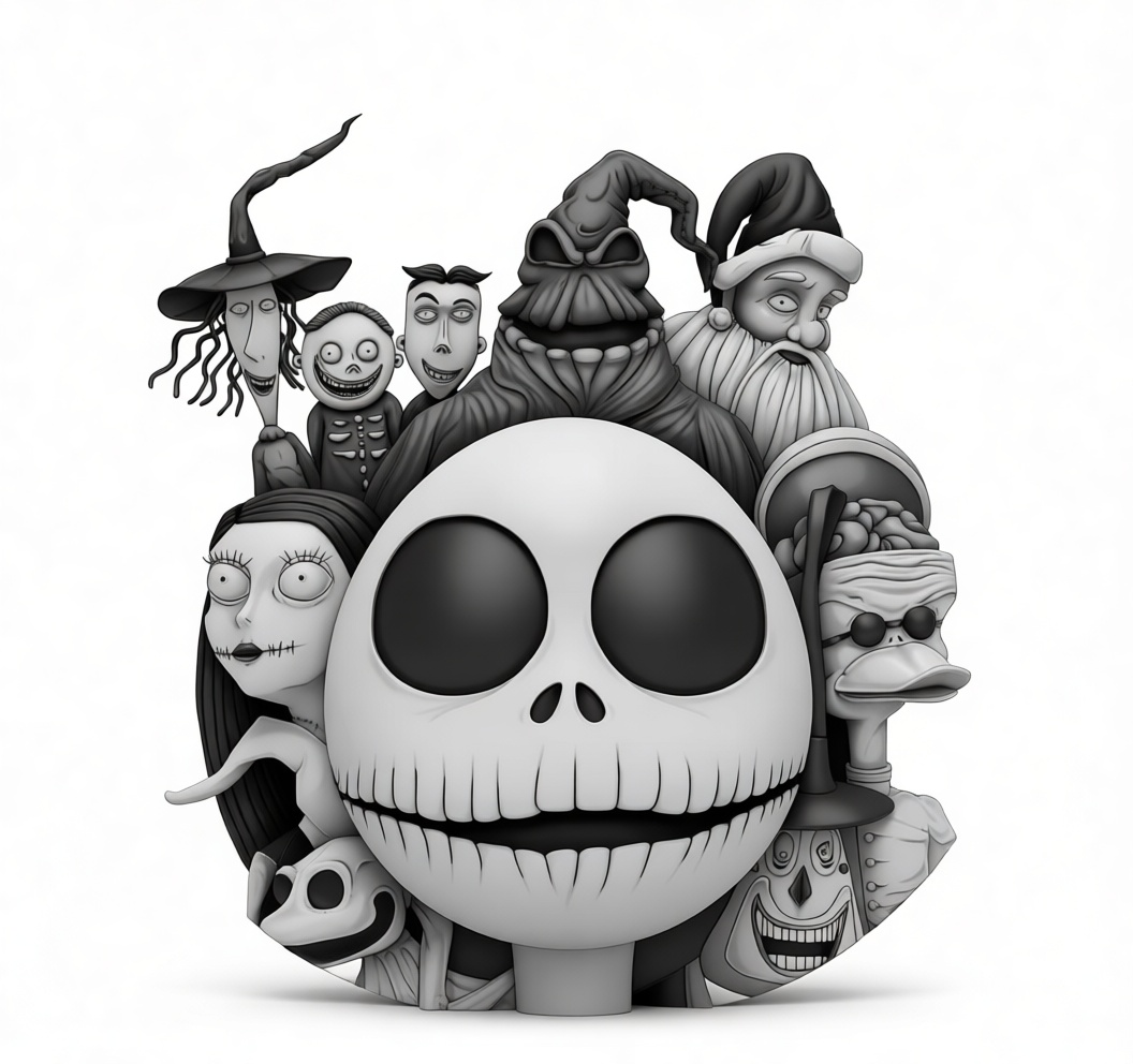 The Nightmare Before Christmas Cast Figurine STL – Free 3D Print Model ...
