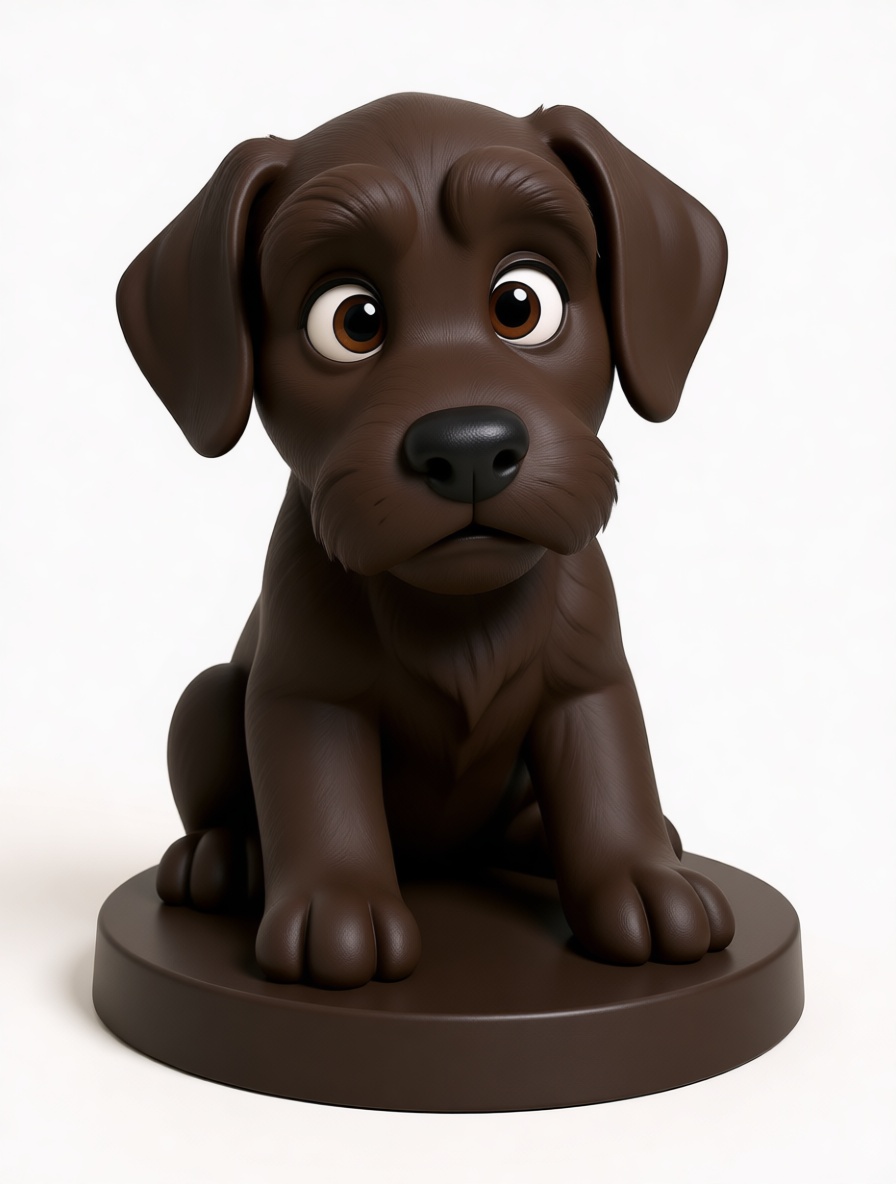 Chocolate Labrador Figurine STL – Free 3D Print Model | Remeshy