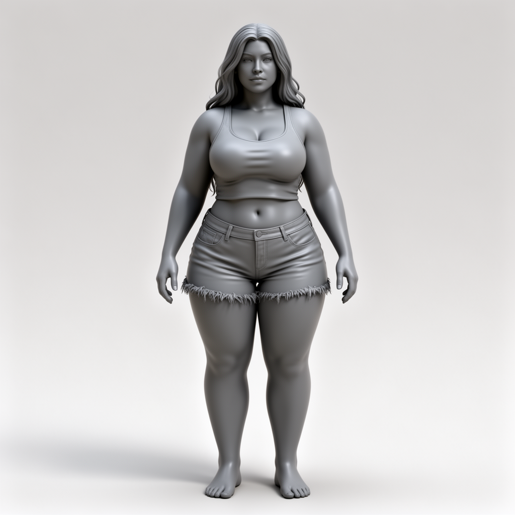 Curvy Woman Figurine STL – Free 3D Print Model | Remeshy