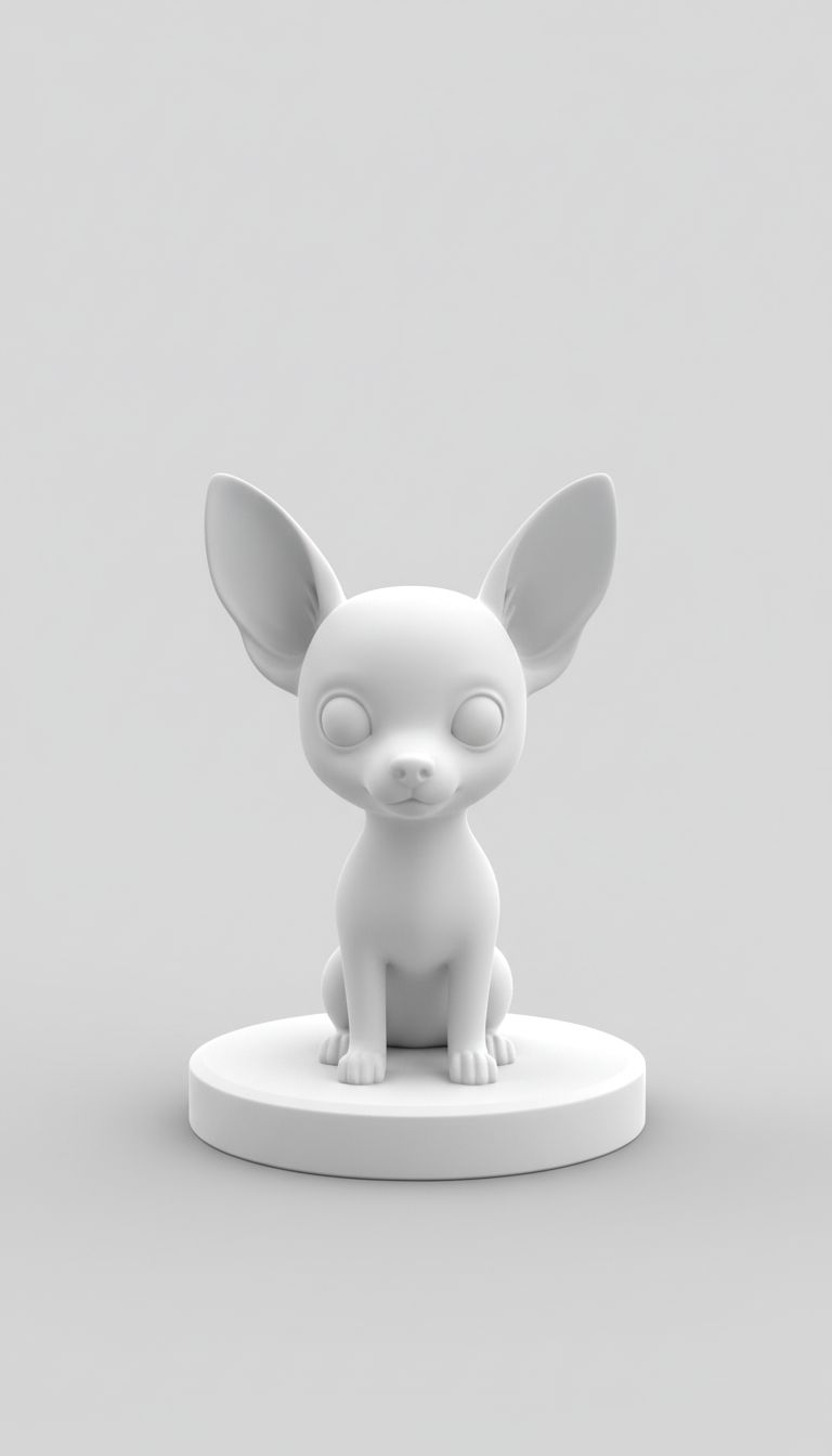 Chihuahua Dog Figurine STL – Free 3D Print Model | Remeshy