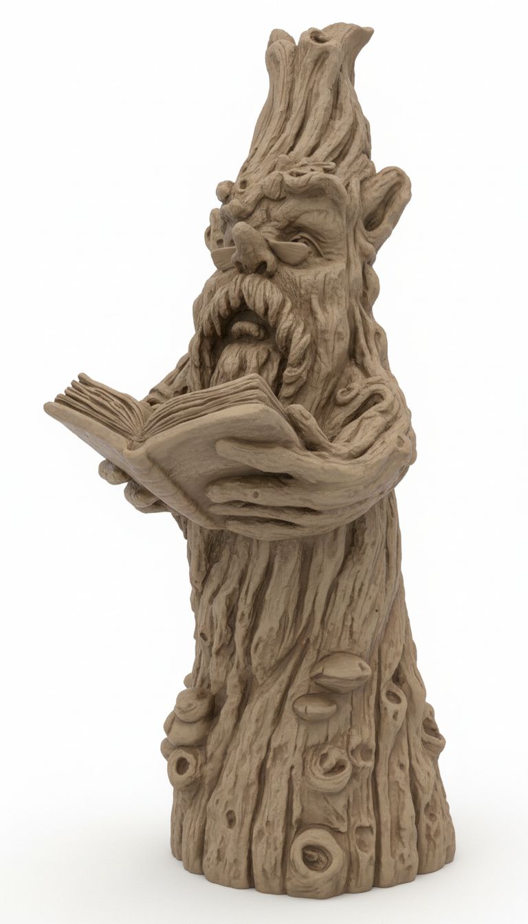 Tree Ent Reading Figurine STL – Free 3D Print Model | Remeshy