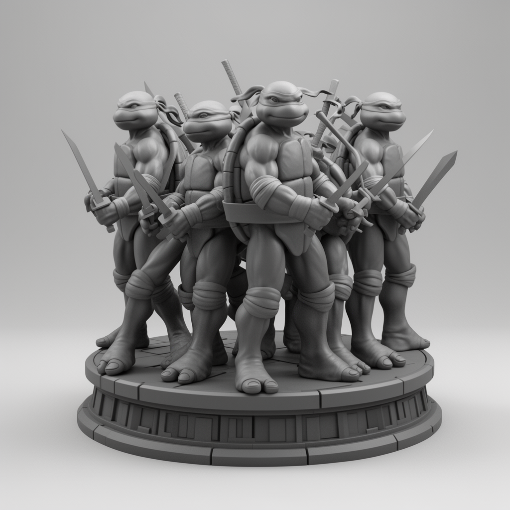 Teenage Mutant Ninja Turtles Set STL – Free 3D Print Model | Remeshy