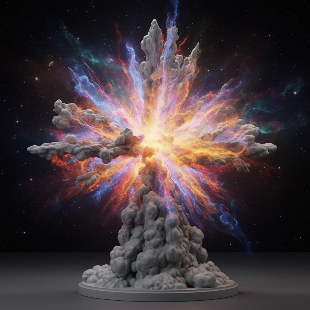 Supernova Explosion Sculpture STL – Free 3D Print Model | Remeshy