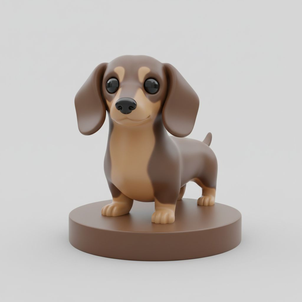 Dachshund Dog Figurine STL – Free 3D Print Model | Remeshy