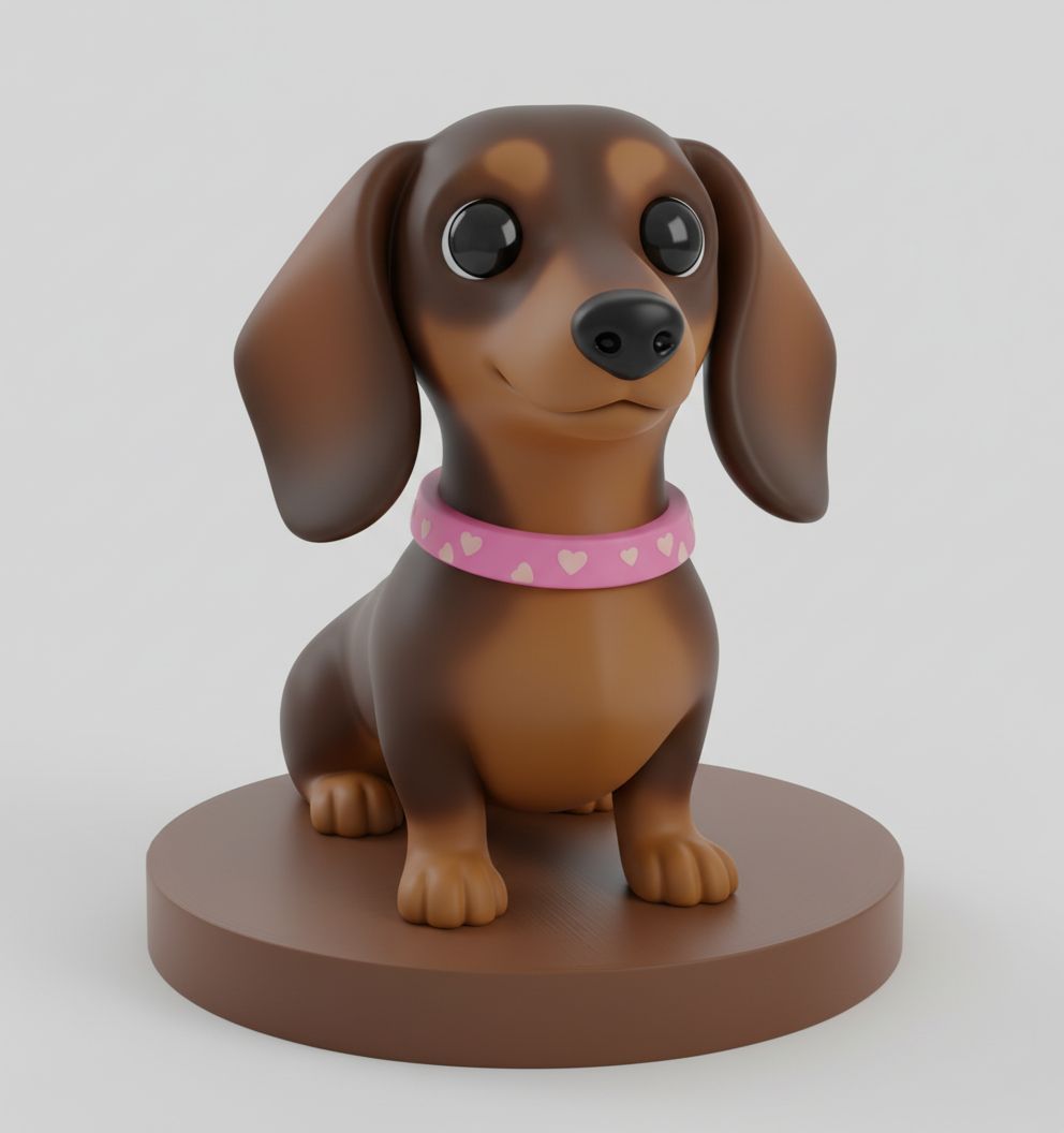 Dachshund Dog Figurine STL – Free 3D Print Model | Remeshy