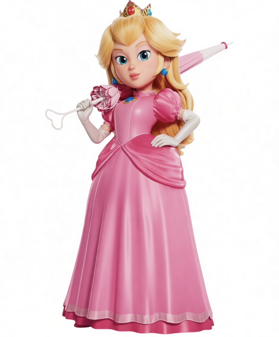 Princess Peach Figurine STL – Free 3D Print Model | Remeshy