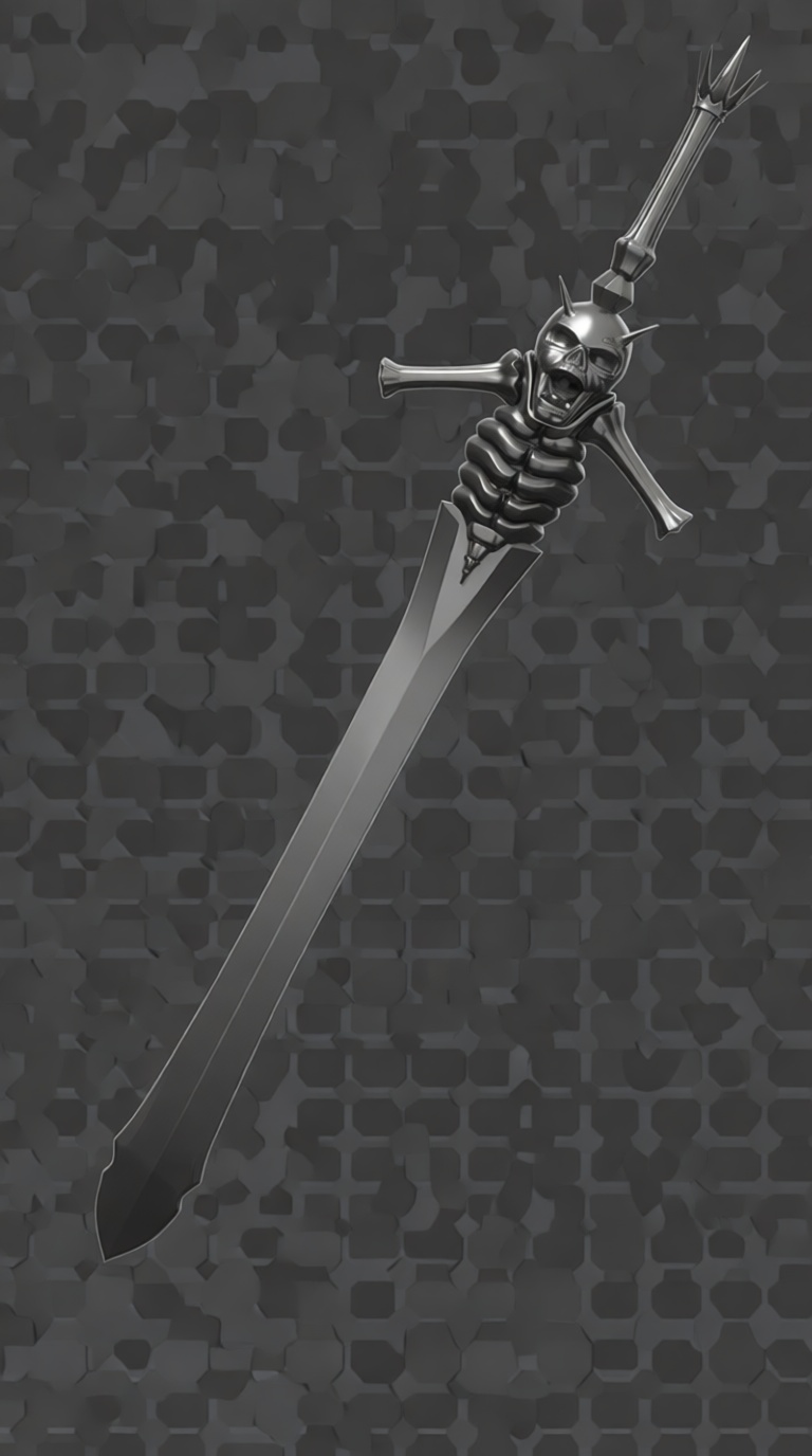 Skeleton Sword Model STL – Free 3D Print Model | Remeshy