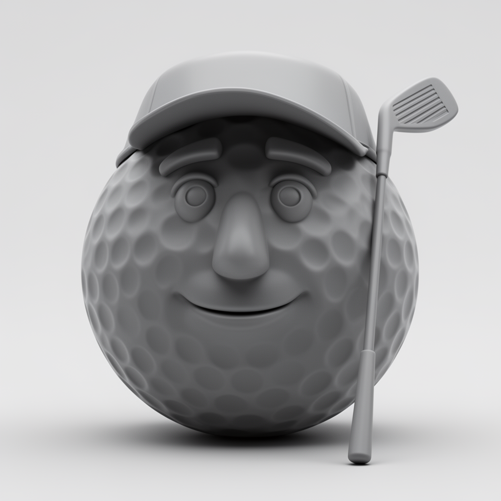 Golf Ball Golfer Figurine STL – Free 3D Print Model | Remeshy
