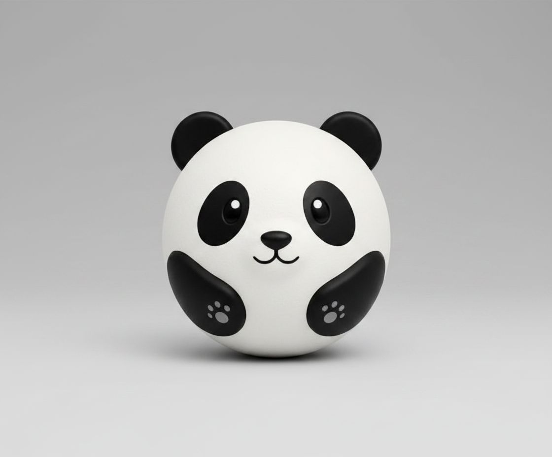 Panda Ball Figurine STL – Free 3D Print Model | Remeshy