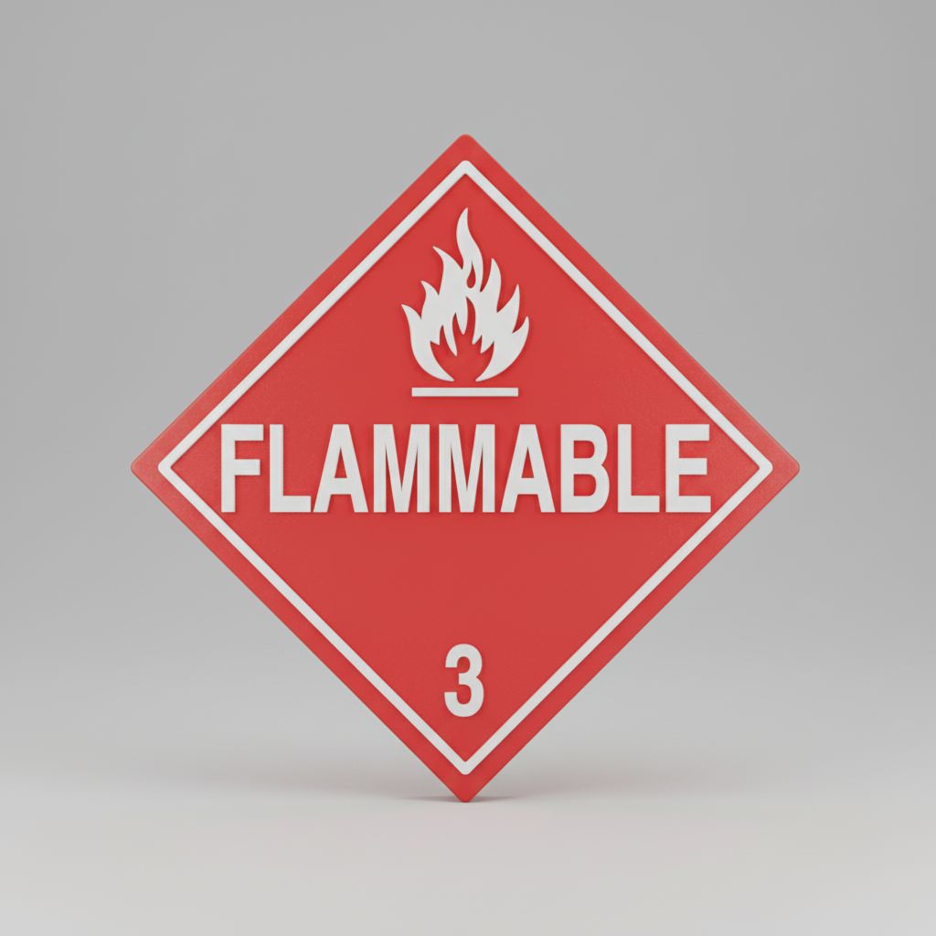 Flammable Warning Sign STL – Free 3D Print Model | Remeshy