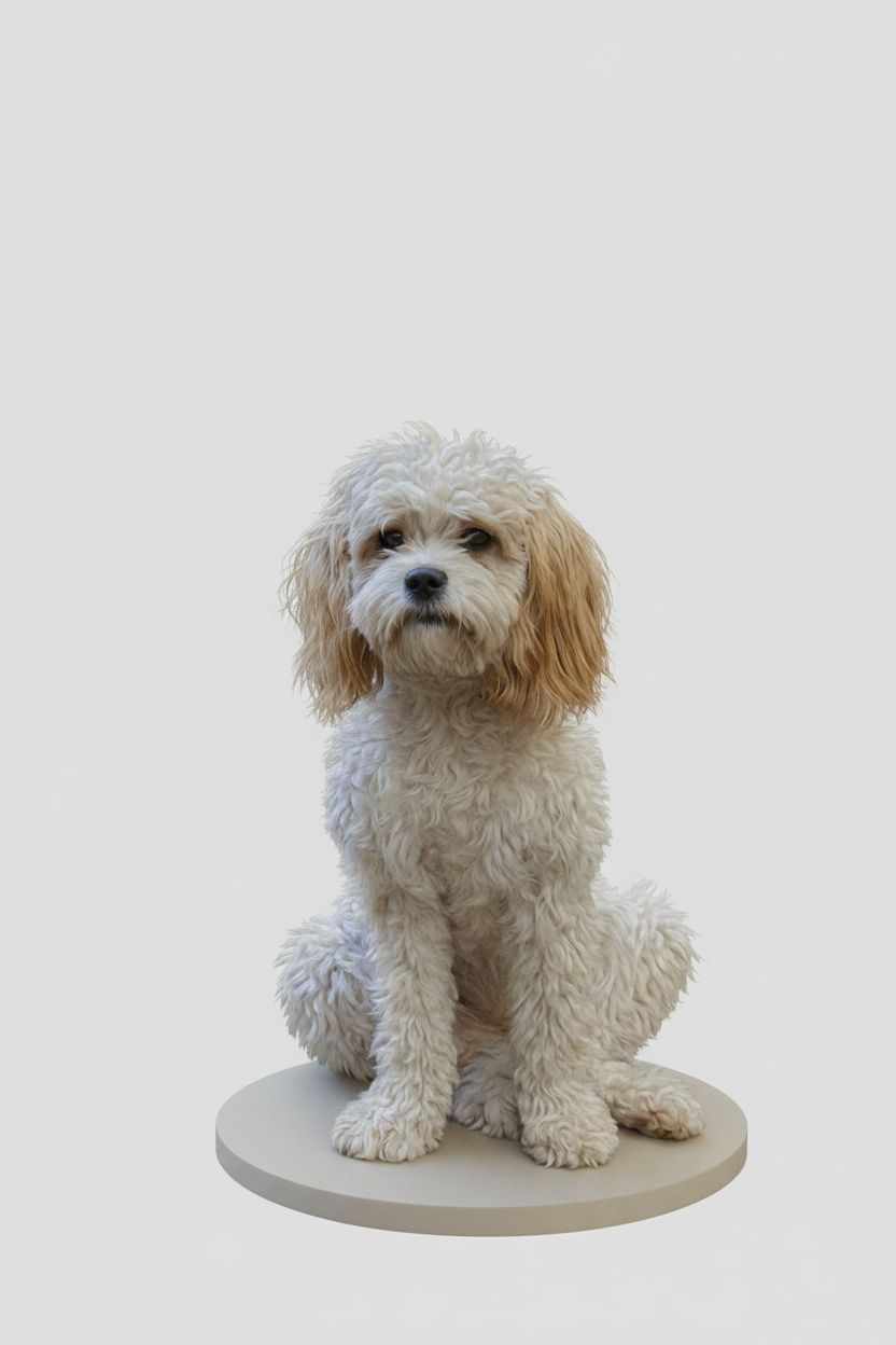 Cockapoo Dog Figurine STL – Free 3D Print Model | Remeshy