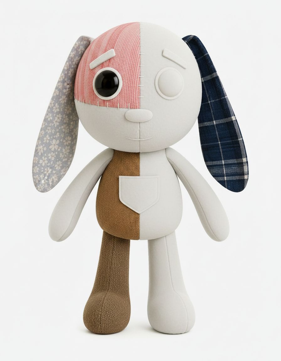 Patchwork Bunny Figurine STL – Free 3D Print Model | Remeshy