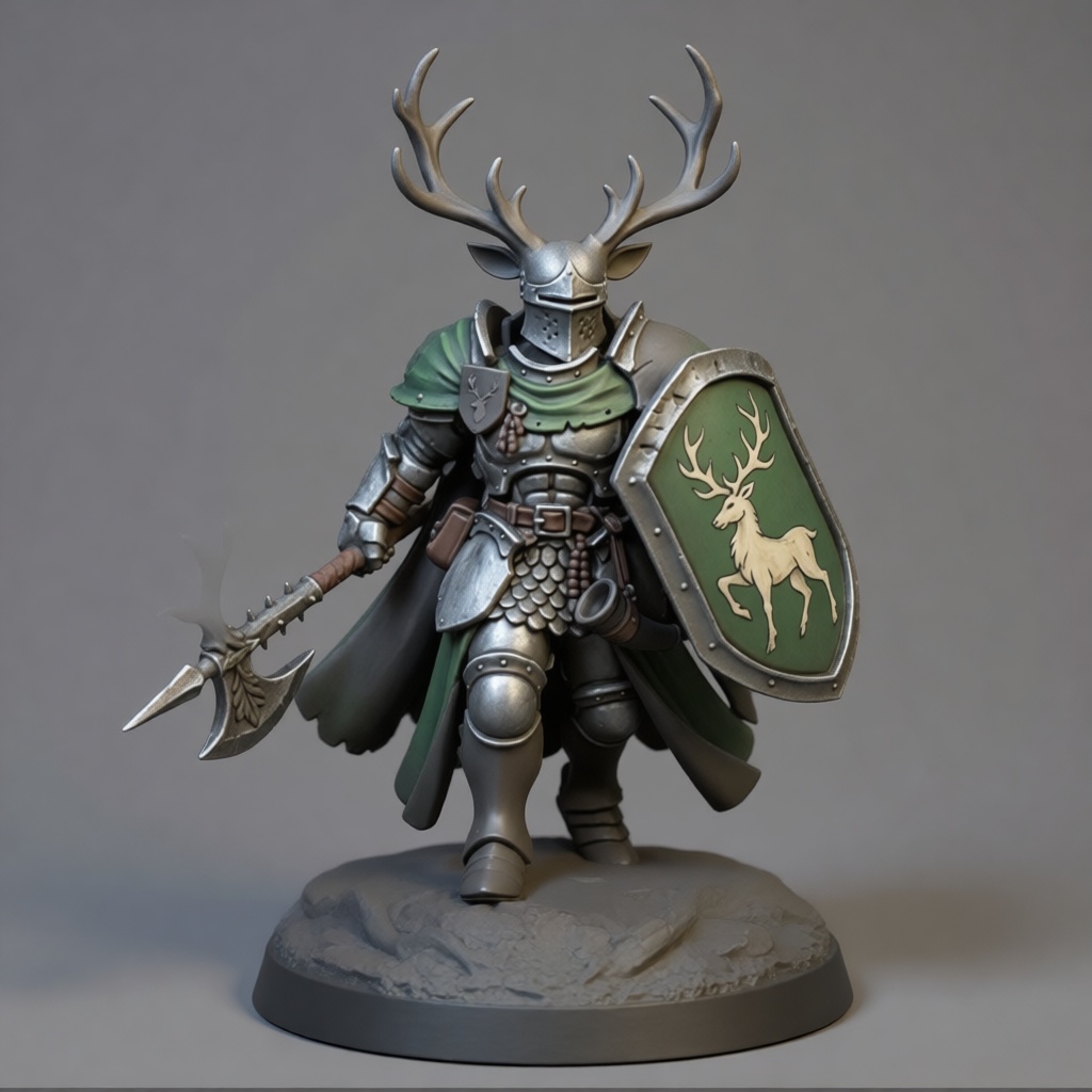 Stag Knight Figurine STL – Free 3D Print Model | Remeshy
