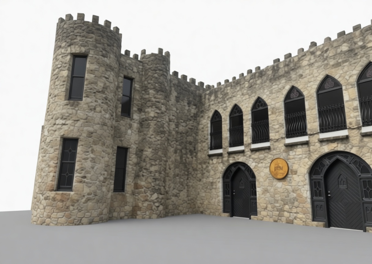 Medieval Stone Castle Model STL – Free 3D Print Model | Remeshy
