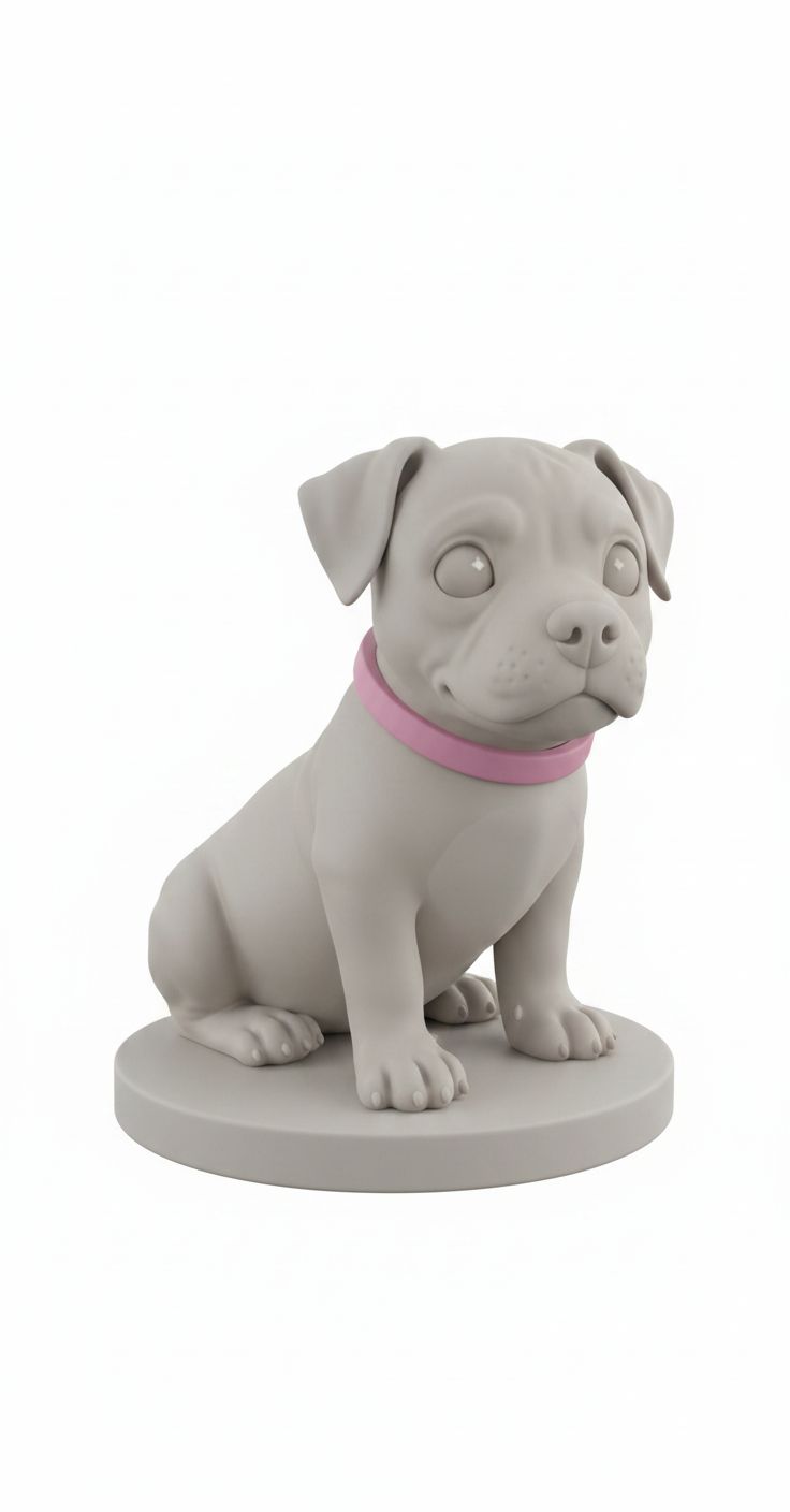 Pug Puppy Figurine STL – Free 3D Print Model | Remeshy
