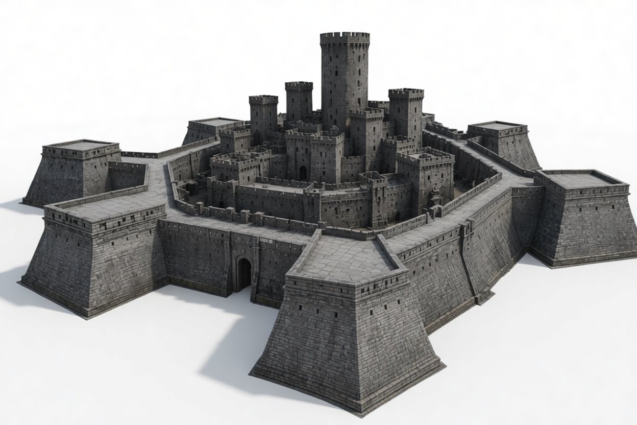 Medieval Castle Model STL – Free 3D Print Model | Remeshy