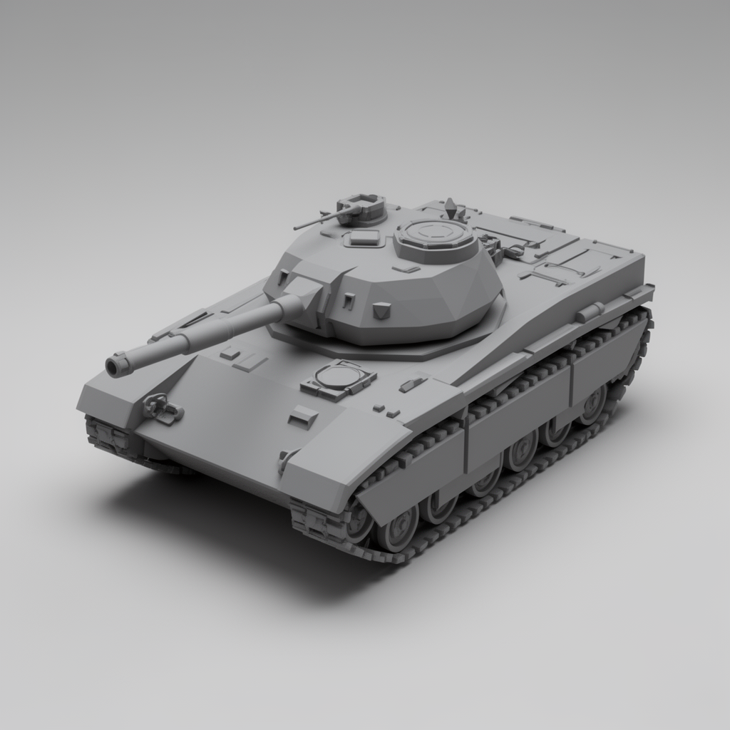 Low Poly Tank Model STL – Free 3D Print Model | Remeshy