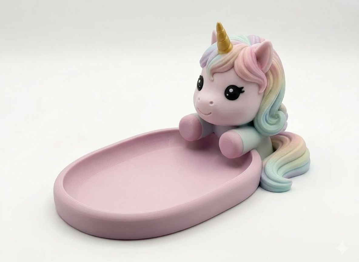 Unicorn Trinket Tray STL – Free 3D Print Model | Remeshy