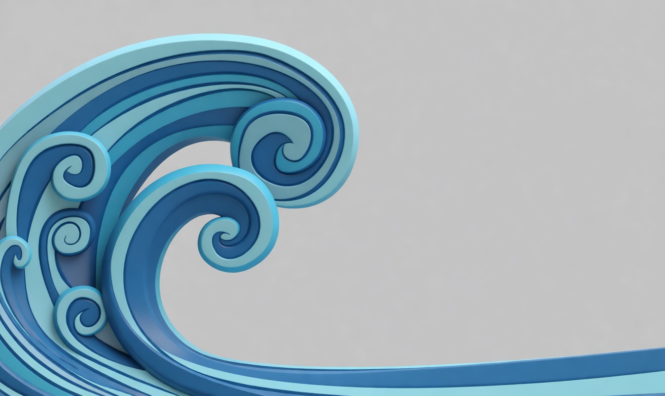 Stylized Wave Sculpture STL – Free 3D Print Model | Remeshy