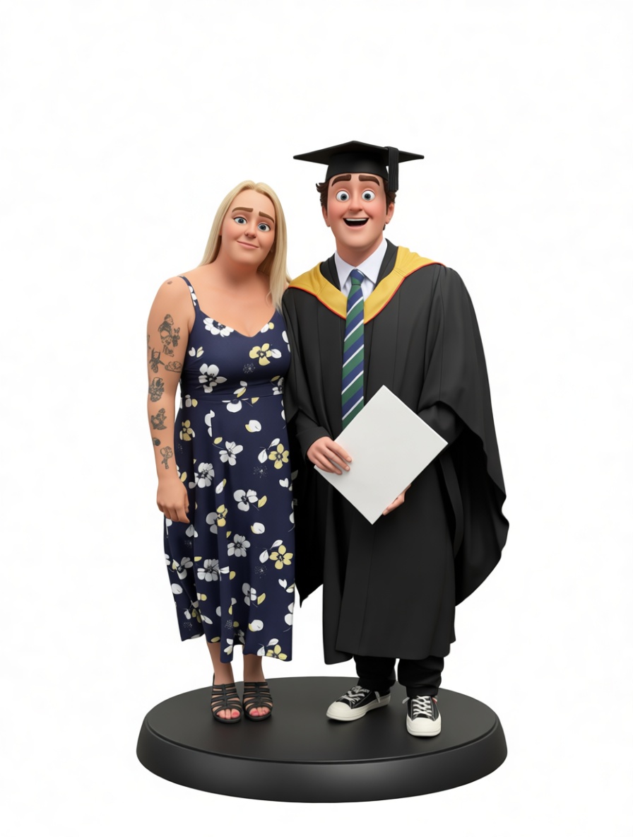 Graduation Couple Figurine STL – Free 3D Print Model | Remeshy