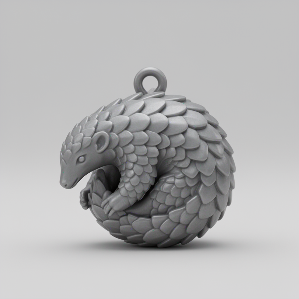 Rolled Pangolin Figurine STL – Free 3D Print Model | Remeshy