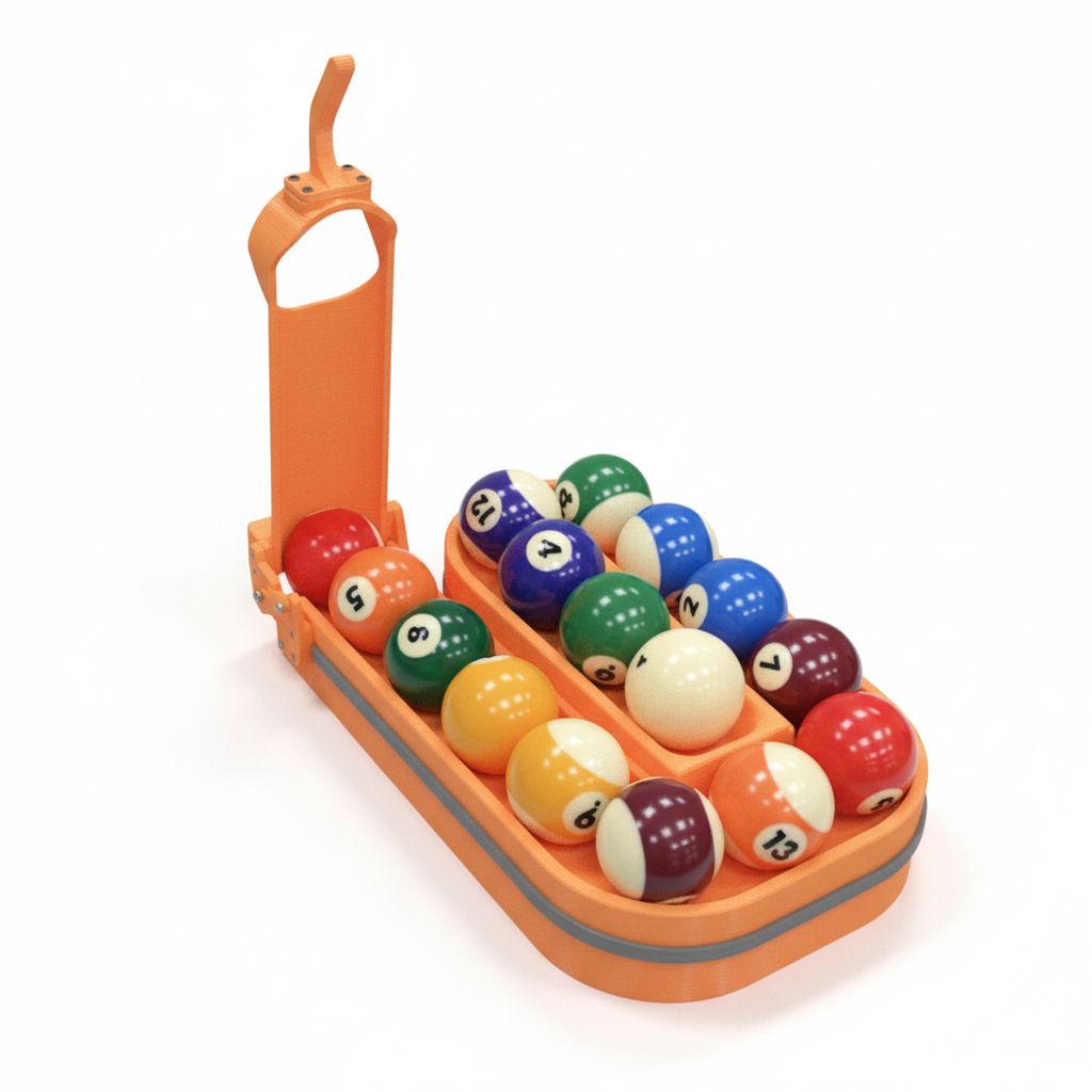Pool Ball Rack Organizer STL – Free 3D Print Model | Remeshy