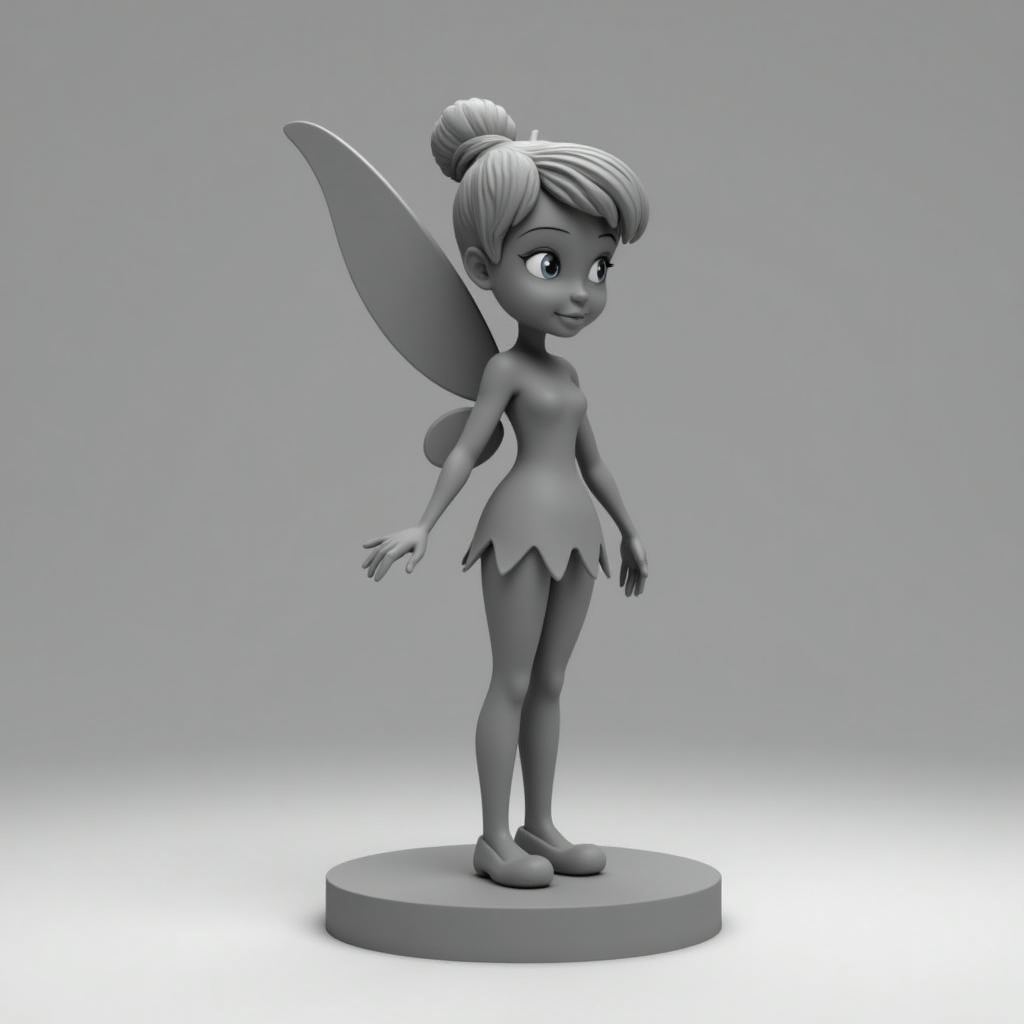Tinker Bell Figurine STL – Free 3D Print Model | Remeshy