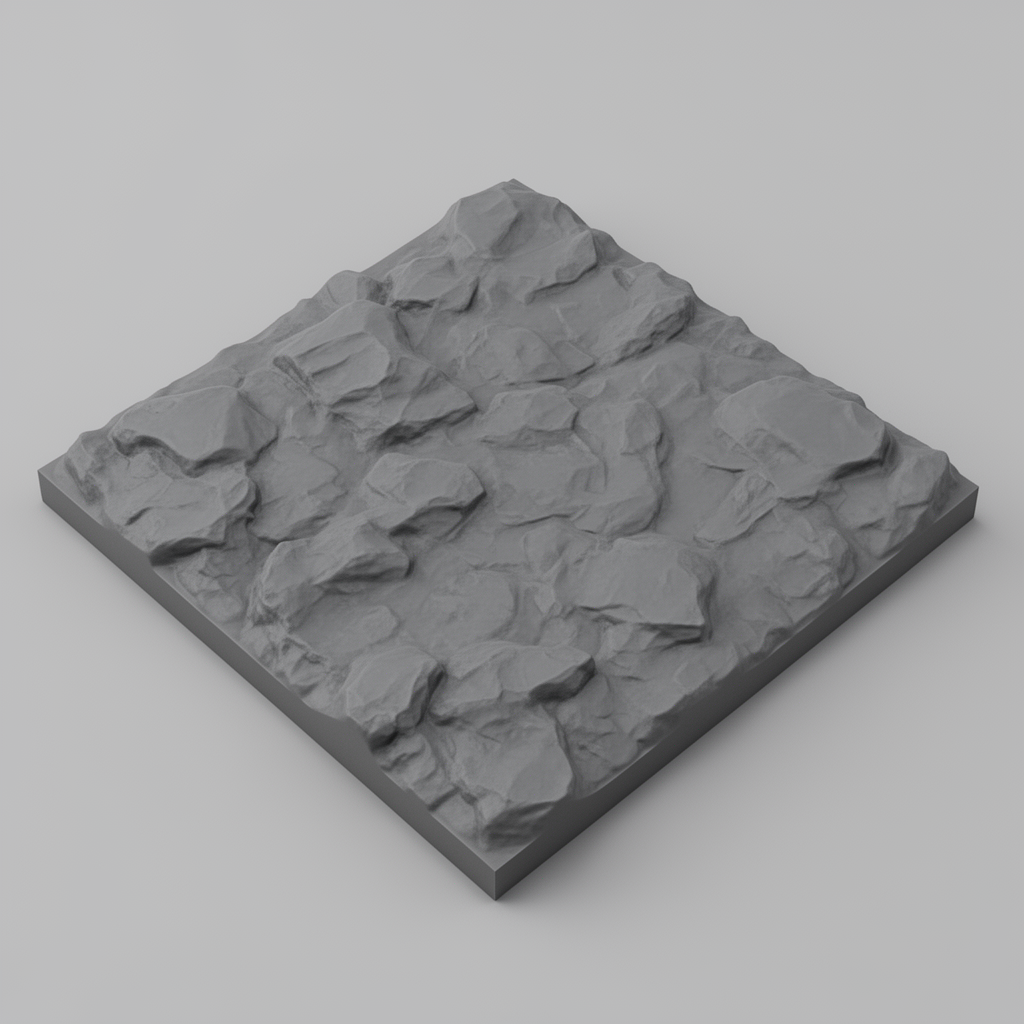 Rocky Texture Plate STL – Free 3D Print Model | Remeshy