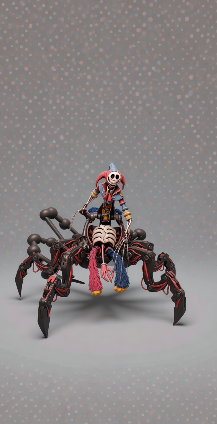 Jester Skeleton Spider Figurine STL – Free 3D Print Model | Remeshy
