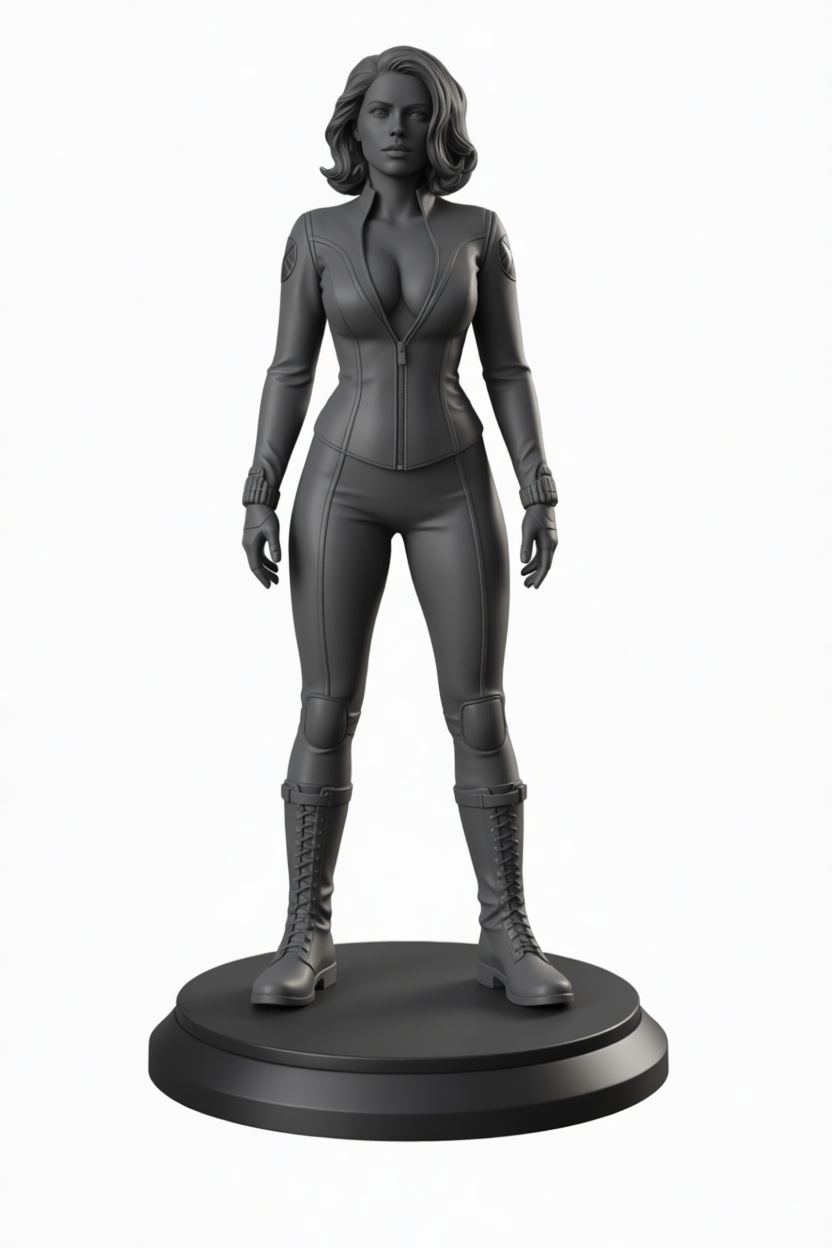 Black Widow Figurine STL – Free 3D Print Model | Remeshy