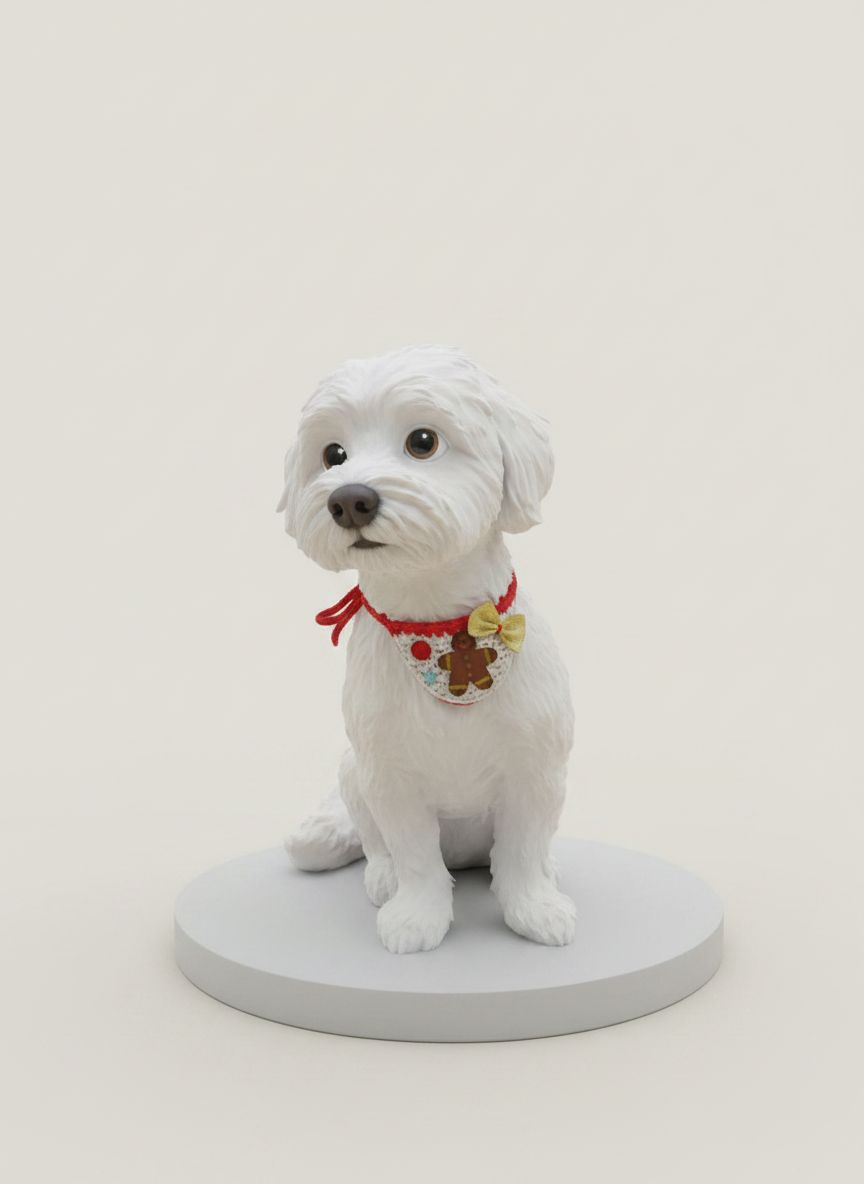 Maltese Dog Figurine STL – Free 3D Print Model | Remeshy