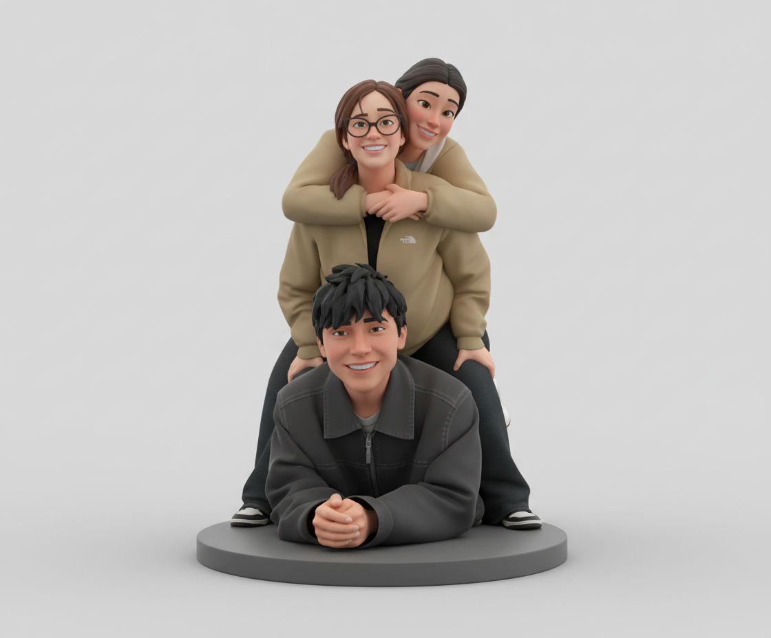 Group Friendship Figurine STL – Free 3D Print Model | Remeshy