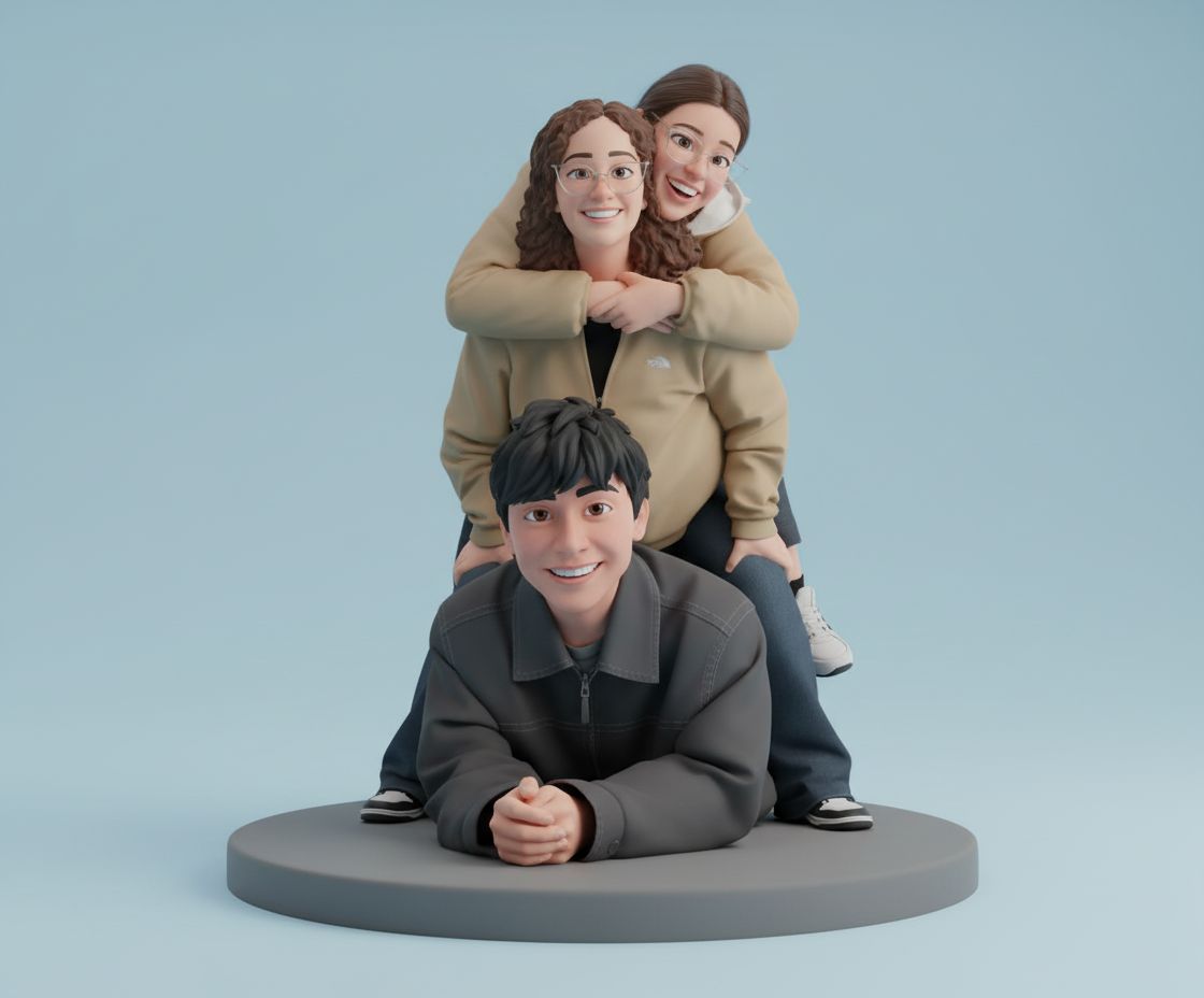 Group Friends Figurine STL – Free 3D Print Model | Remeshy