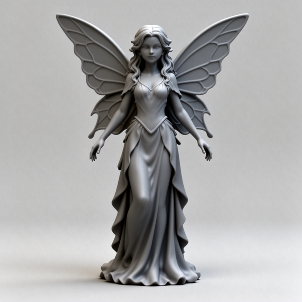 Enchanted Fairy Figurine STL – Free 3D Print Model | Remeshy